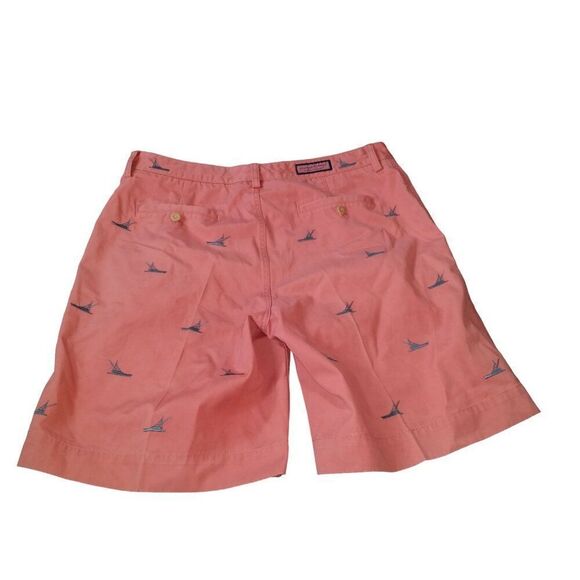 Vineyard Vines Island Short Chino Men Sz 36‎ Salmon Travel Summer Casualwear - Picture 8 of 10